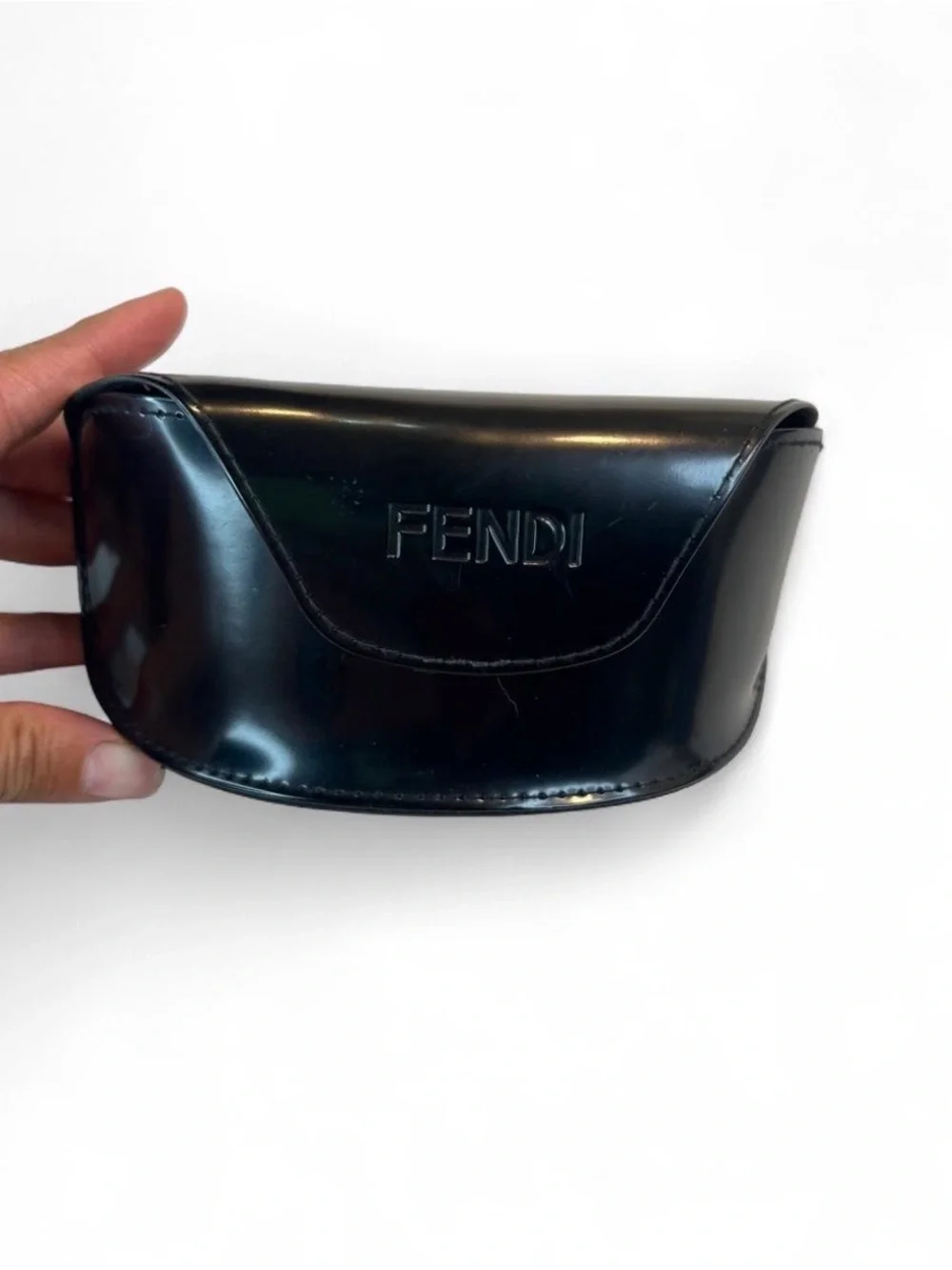 Fendi Black Patent Eyewear Case